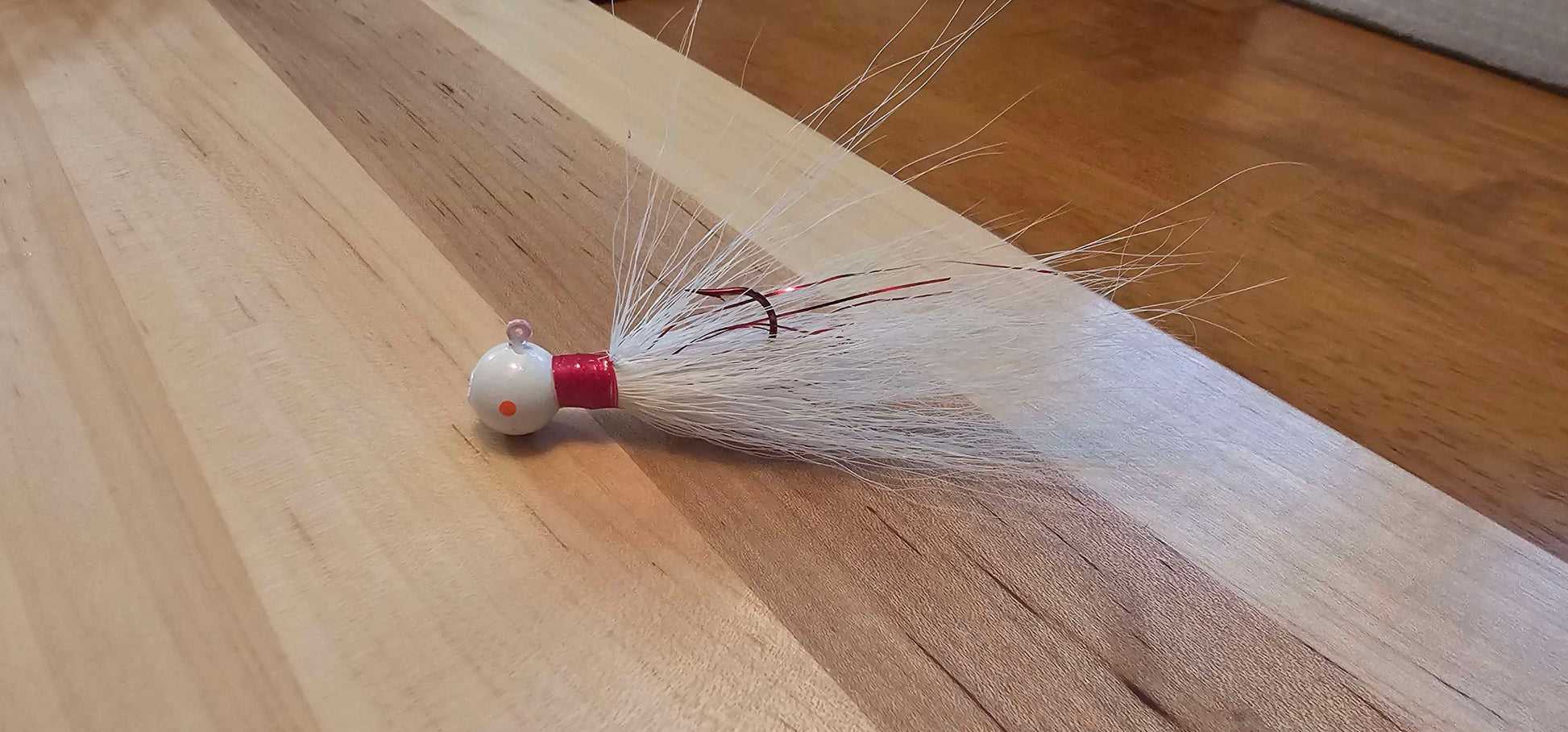 Red & White Bucktail image 0