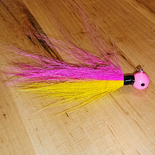 Pink & Yellow Bucktail | Tight Bite Tackle LL